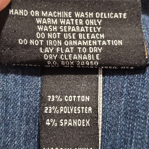 Christine Alexander Embellished Denim Jacket – Size 2X EUC - Picture 9 of 9